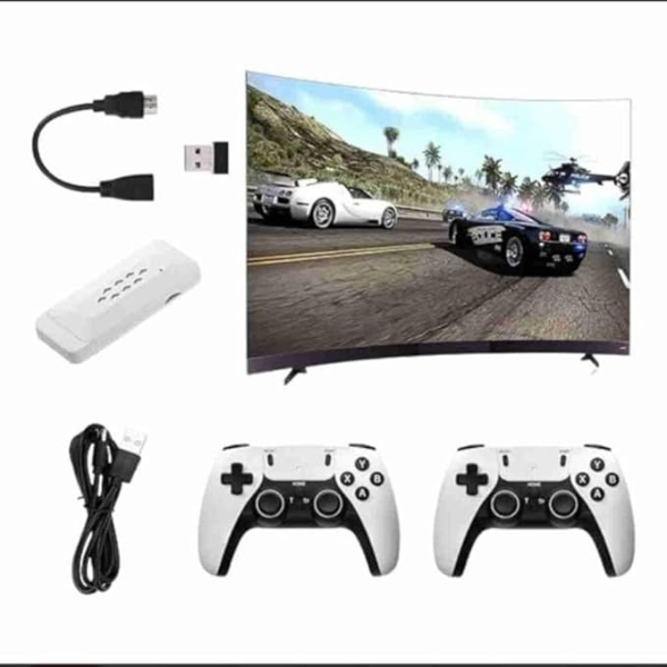 2024 Newest Retro Game Stick – 20,000+ Classic Video Games, 64GB Plug & Play Console with 52 Emulators, Dual 2.4GHz Wireless Controllers, 4K HDMI Output for TV