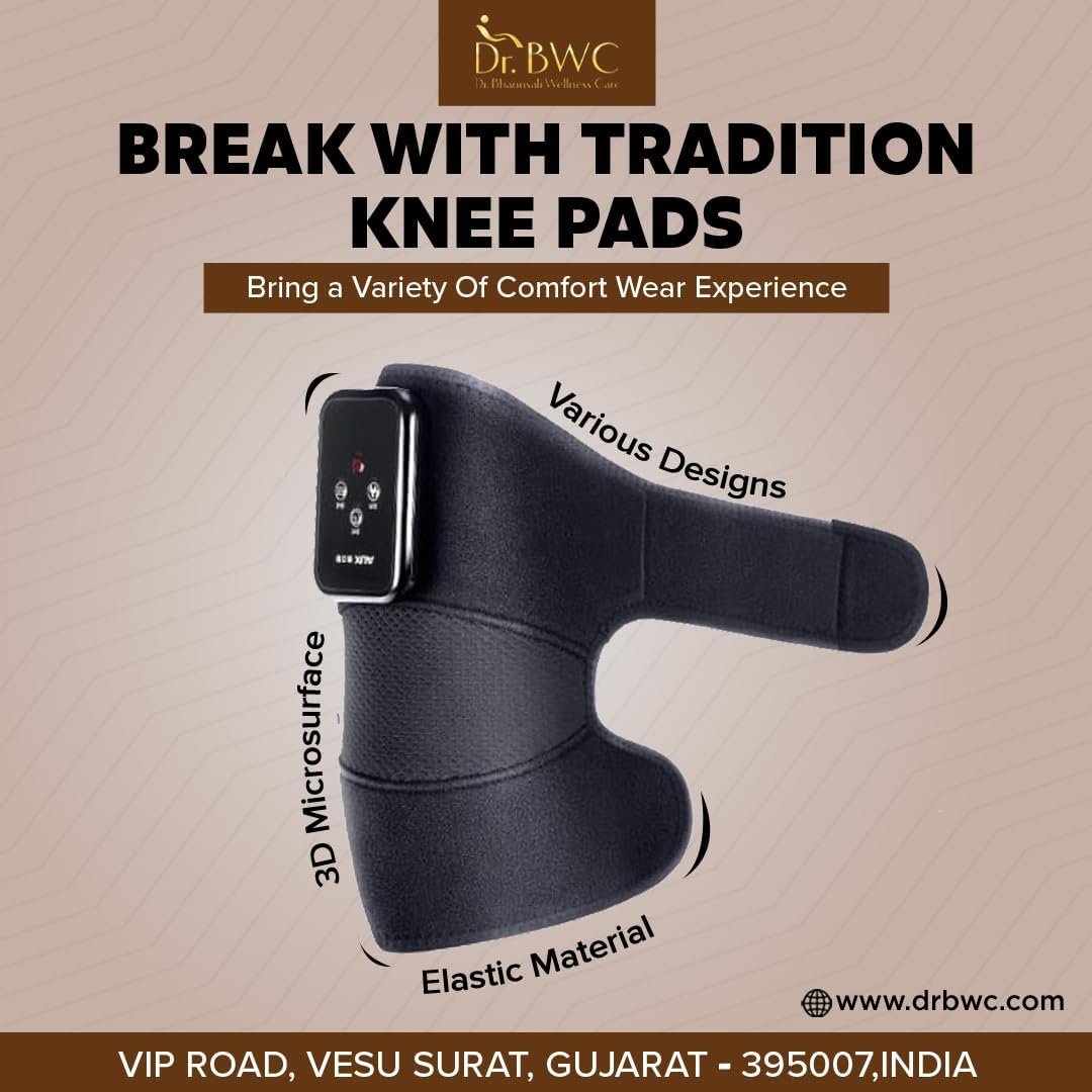 GI Fever Wireless Knee Massager with Heat & Vibration – Rechargeable Pain Relief Therapy