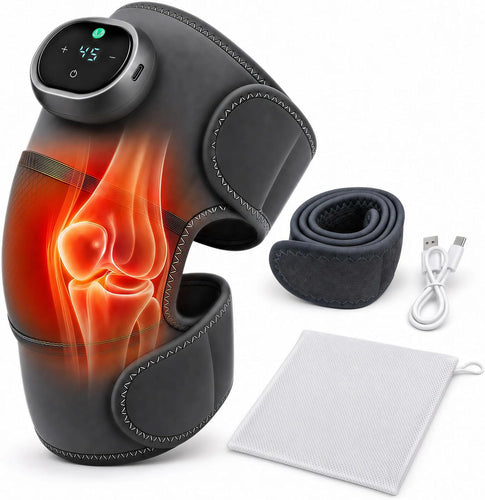 GI Fever Wireless Knee Massager with Heat & Vibration – Rechargeable Pain Relief Therapy