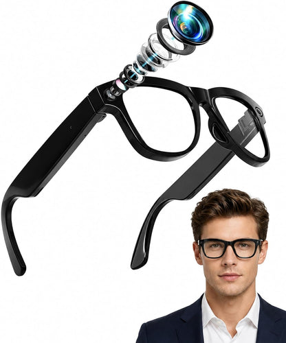 AI Smart Glasses with 4K Camera & Bluetooth 5.3 – Hands-Free POV Recording & HiFi Audio