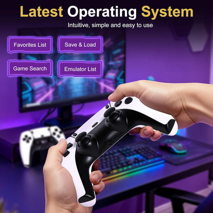 Newest Retro Game Stick – 20,000+ Classic Video Games, 64GB Plug & Play Console with 52 Emulators, Dual 2.4GHz Wireless Controllers, 4K HDMI Output for TV