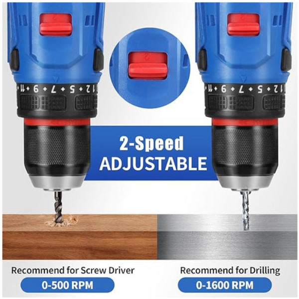 18V Brushless Cordless Drill Set, 2-Speed