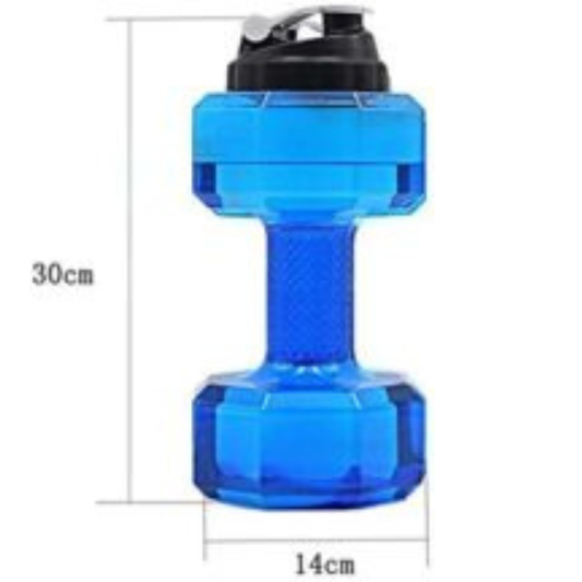 2.5L Dumbbell Shape Water Bottle, Eco Sports Fitness Exercise Water Jug for Gym Rose, SSZ194-BL
