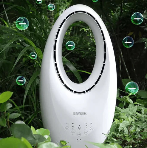 Bladeless Fan Table Fan With 4 LED Night Light Rechargeable Battery 3 Speeds Touch Control Portable Desk Fan Tower Fan With Remote Control Cooling Fan With Touch Control Floor Fan TB-960