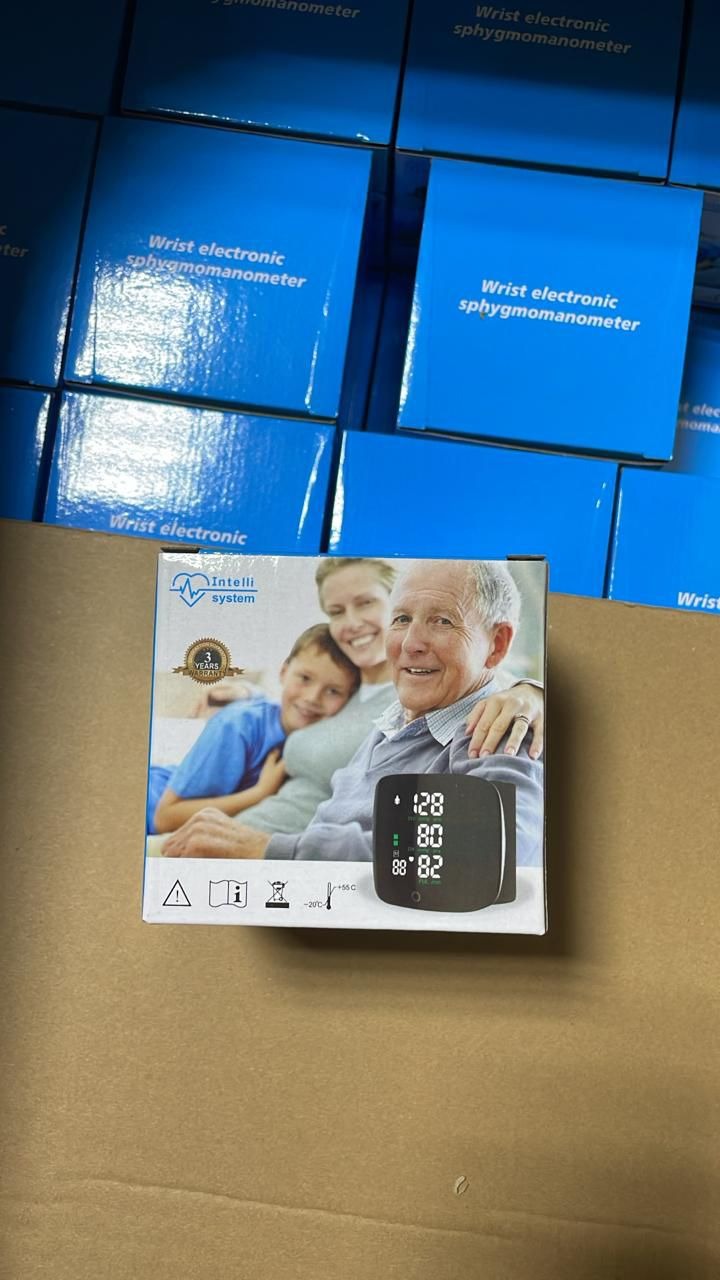 Wrist Blood Pressure Monitor LED Display, Touch Screen Wrist Blood Pressure Cuff 99x2 Reading Memory Wrist Bp Monitor