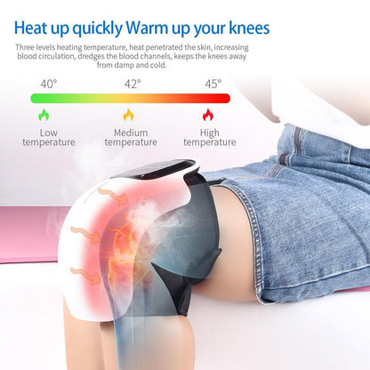 GI Fever Wireless Knee Massager with Heat & Vibration – Rechargeable Pain Relief Therapy