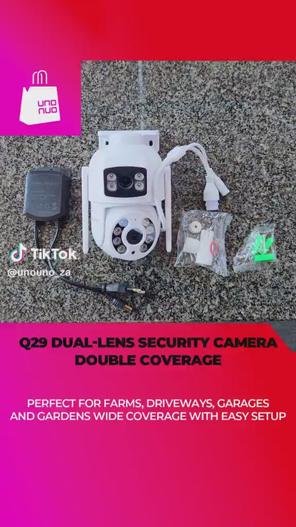 2NLF Dual Lens Outdoor Security Camera Wireless 5G/2.4G, 4MP Security Camera Outdoor with 360° Vision, Color Night Vision, Motion Detection, 2-Way Audio, SD/Cloud Storage, IP66 Waterproof