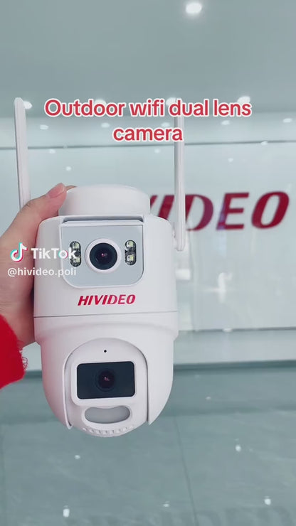 2NLF Dual Lens Outdoor Security Camera Wireless 5G/2.4G, 4MP Security Camera Outdoor with 360° Vision, Color Night Vision, Motion Detection, 2-Way Audio, SD/Cloud Storage, IP66 Waterproof